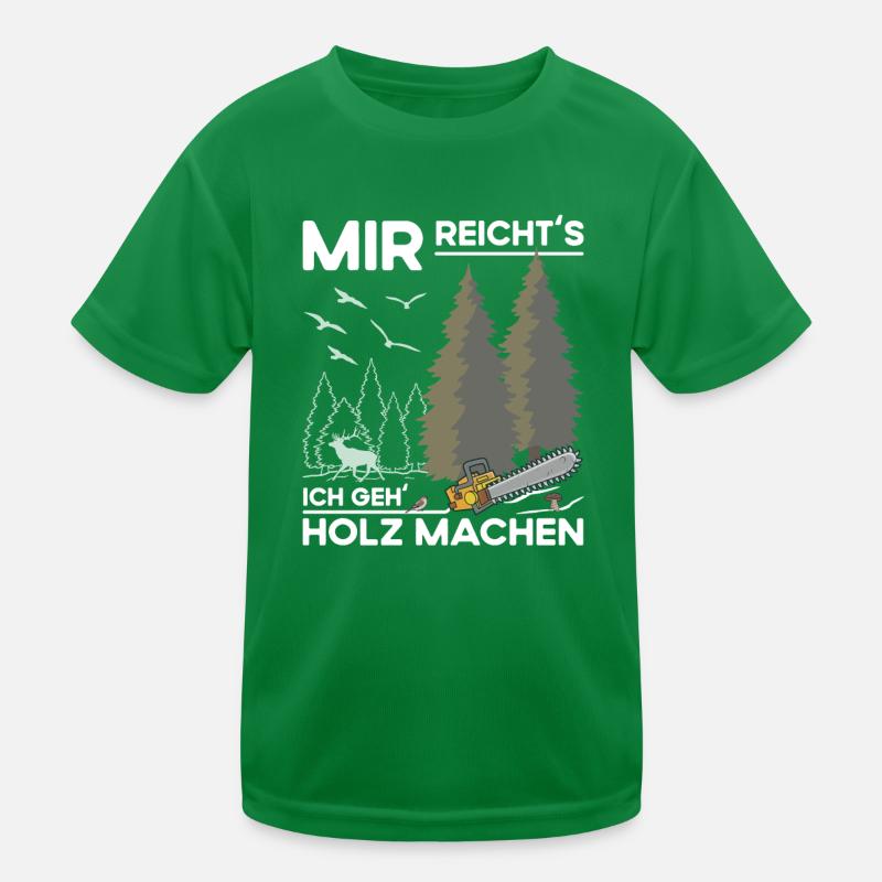 Holz Machen Kinder Funktions-T-Shirt
