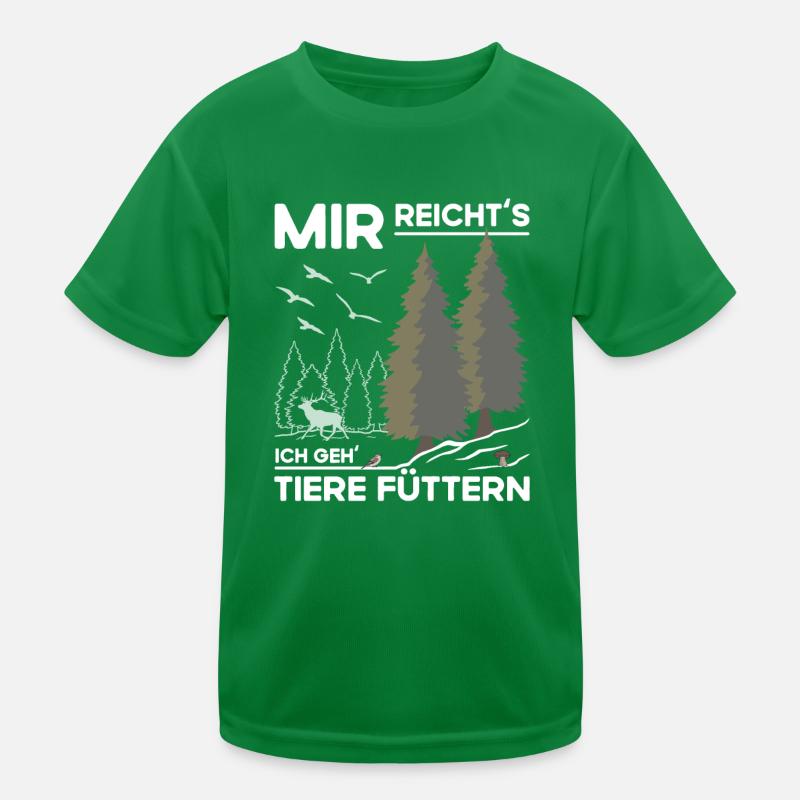 Tiere Füttern Kinder Funktions-T-Shirt
