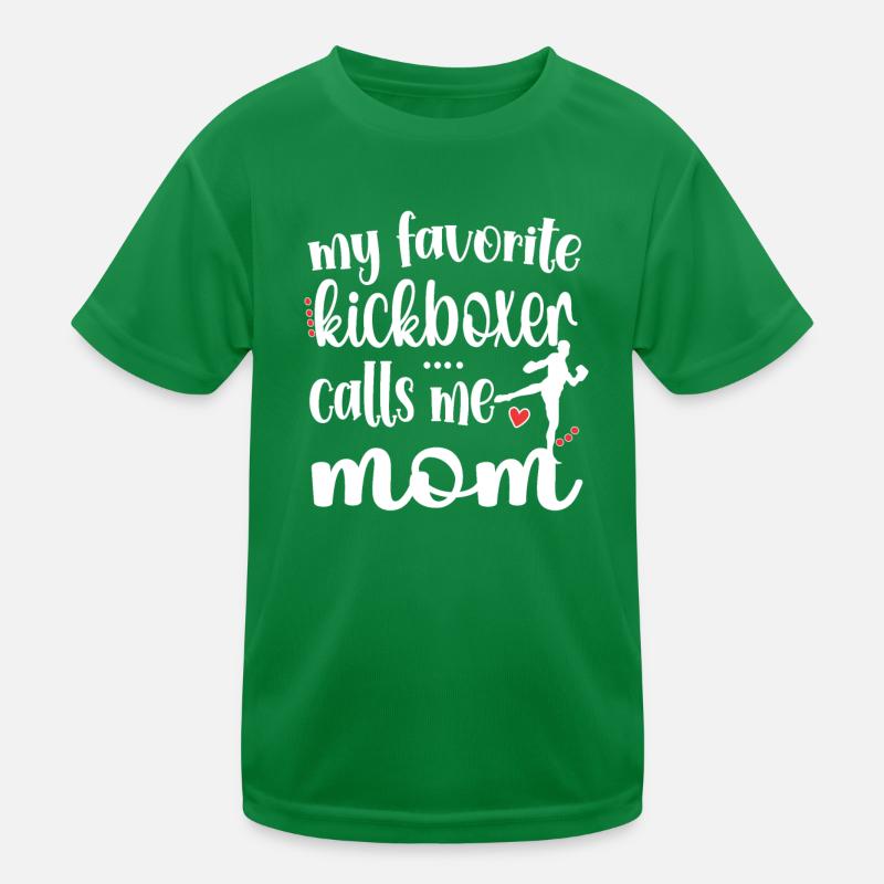 Kickbox-Mama Stolze Kickbox-Mutter Kickboxer Mama Kinder Funktions-T-Shirt