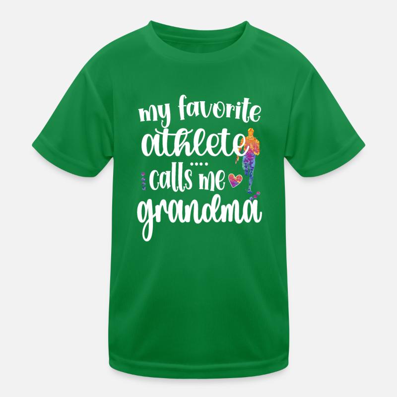 Stolze Leichtathletik-Oma Leichtathlet Großmutter Kinder Funktions-T-Shirt
