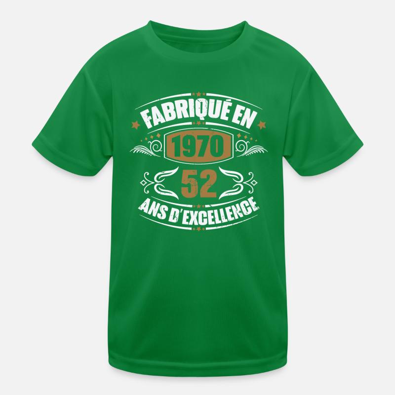 Fabriqué en 1970, 52 ans d'excellence T-shirt sport Enfant