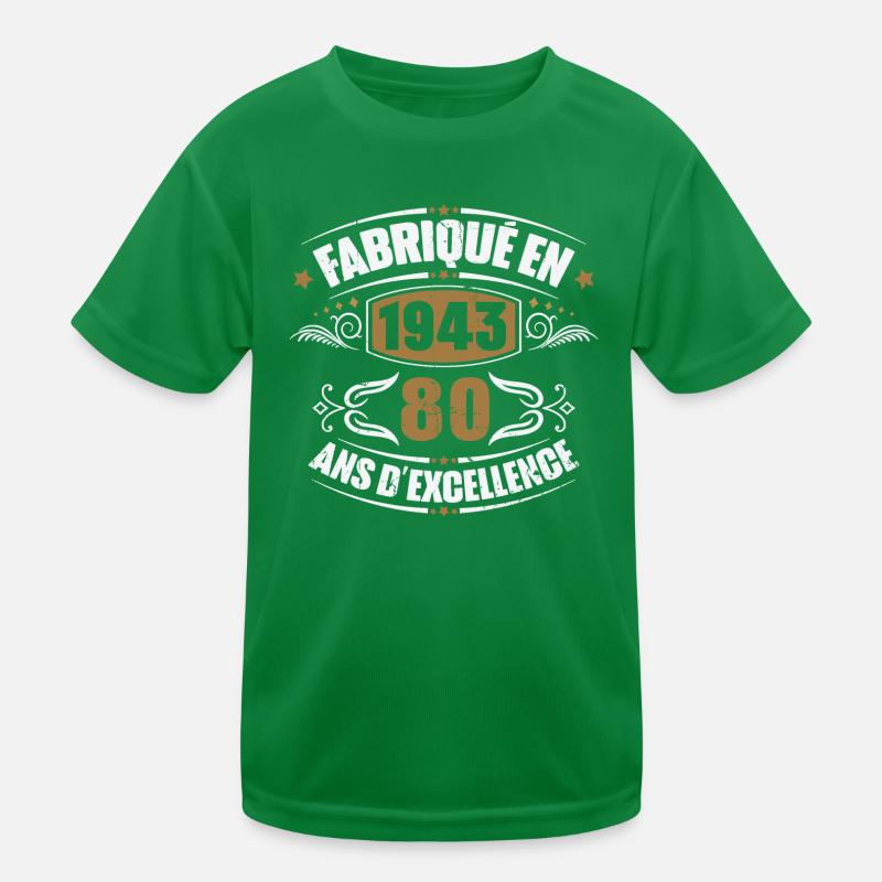 Fabriqué en 1943, 80 ans d'excellence T-shirt sport Enfant