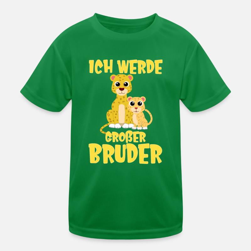Ich werde bald ein großer Bruder Leopard Kinder Funktions-T-Shirt
