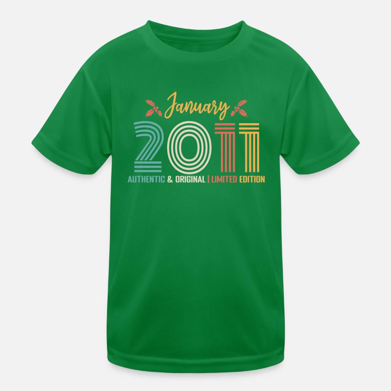 Janvier 2011 anniversaire Janvier 2011 rétro T-shirt sport Enfant
