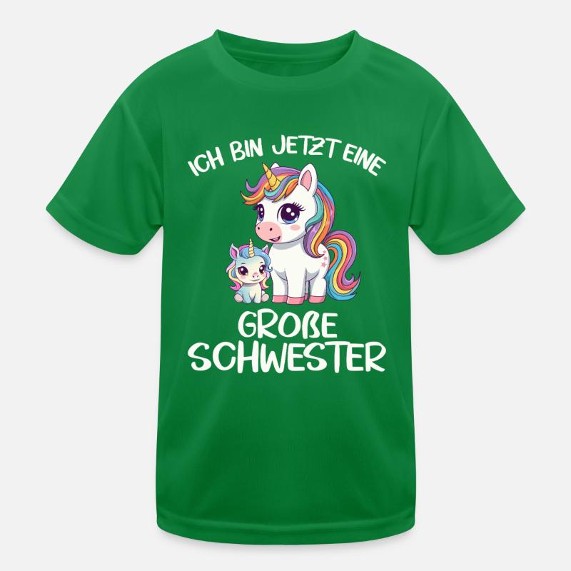 Einhorn ich bin jetzt endlich eine große Schwester Kinder Funktions-T-Shirt