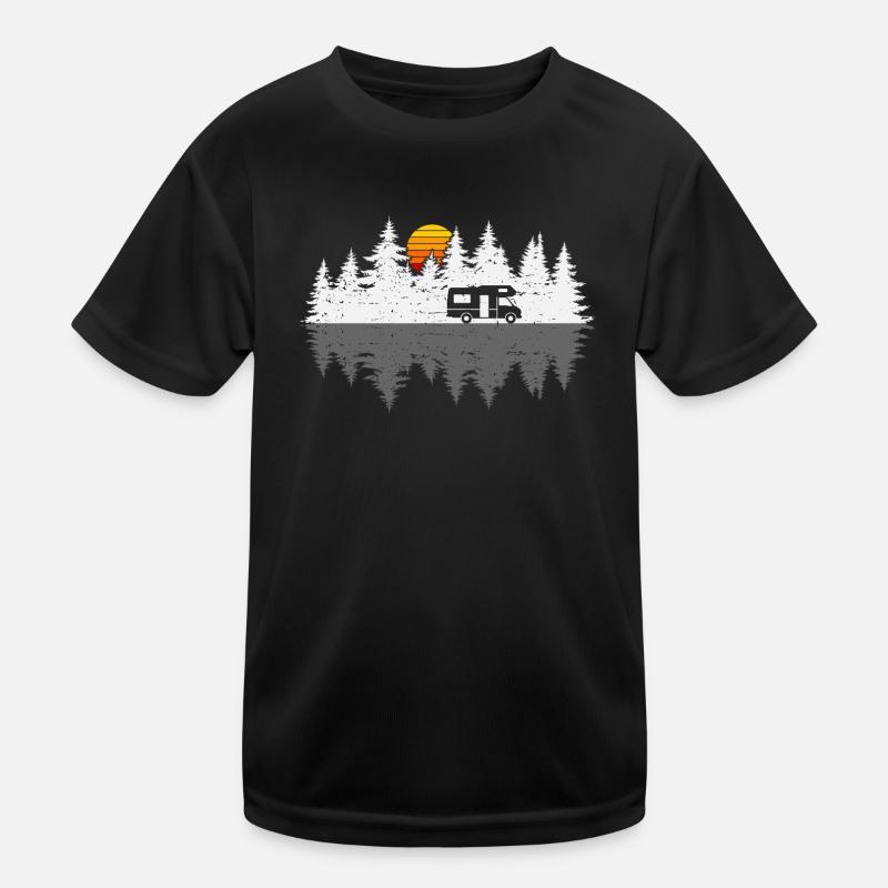 VR Camping Forêt Nature Camper Arbres T-shirt sport Enfant