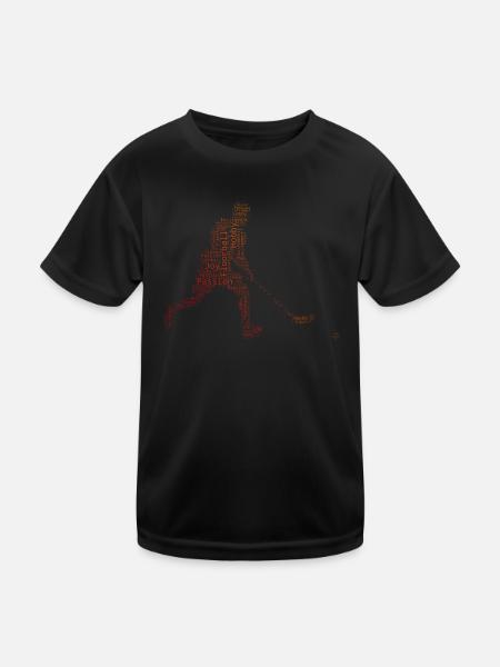 Salibandy Hockey Men's Floorball Innebandy - Kids Functional T-Shirt - black - Front
