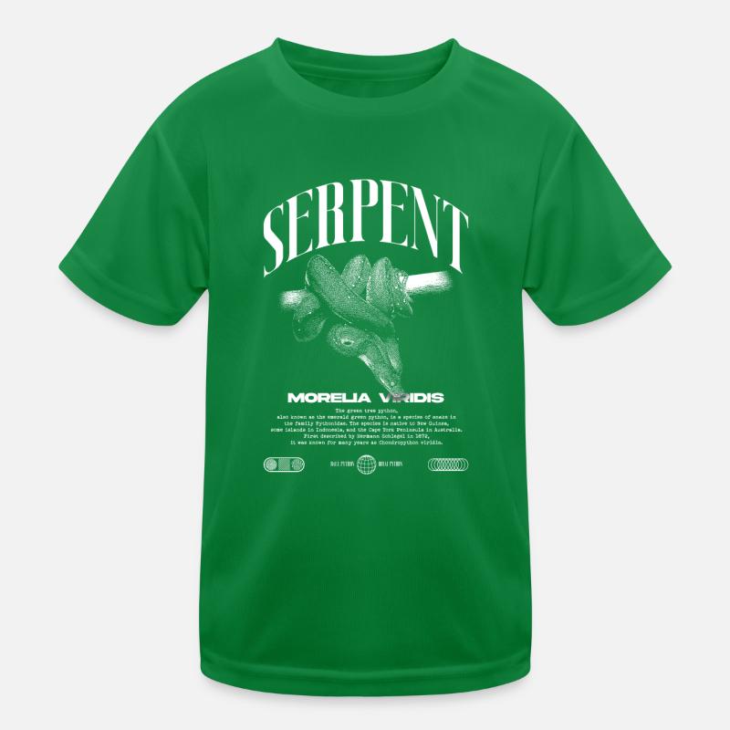 Grüner Baum Python Modern Reptile Keeper Streetwear Kinder Funktions-T-Shirt