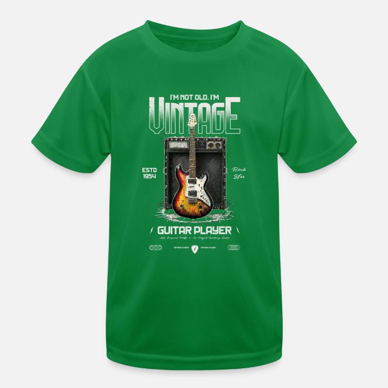 Ich bin nicht alt, ich bin ein Vintage-Retro-Gitarrist von 1954 Kinder Funktions-T-Shirt