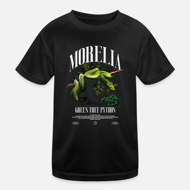Grüner Baum Python Moderner Streetwear Reptilienpfleger Kinder Funktions-T-Shirt
