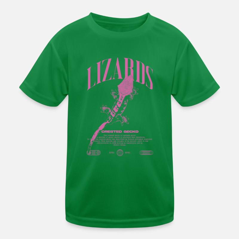 Crested Gecko Streetwear Lizard Keeper Kids Functional T-Shirt