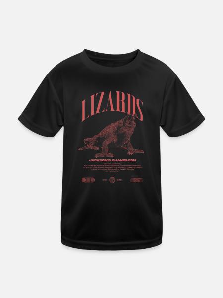 Jackson's Chameleon Streetwear Lizard Keeper - Kids Functional T-Shirt - black - Front