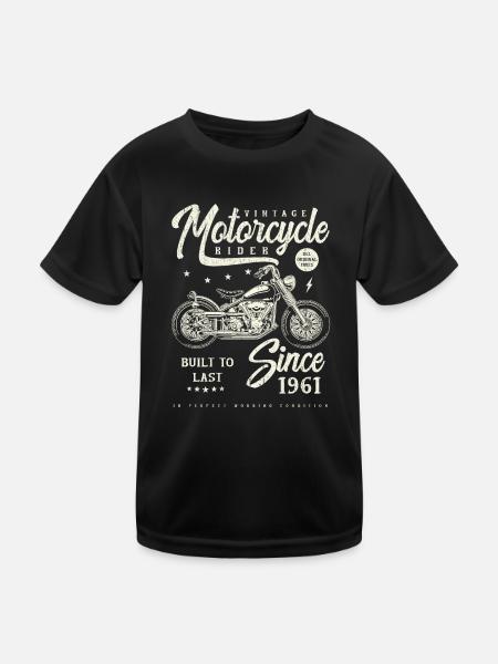 Moto Vintage Motards Moto Anniversaire 1961 - T-shirt sport Enfant - noir - Devant