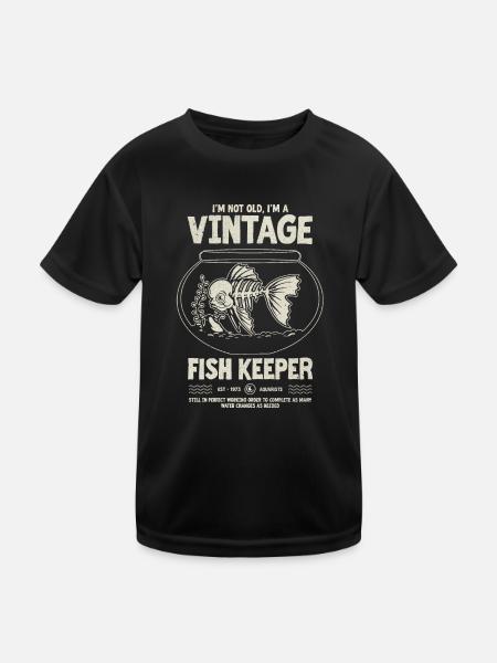 Vintage Fish Keeper Poisson Tropical Anniversaire 1973 - T-shirt sport Enfant - noir - Devant
