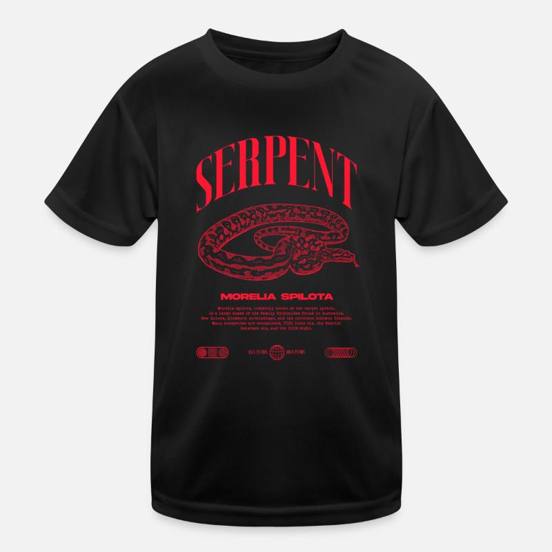 Teppich Python Moderne Reptile Keeper Streetwear Kinder Funktions-T-Shirt