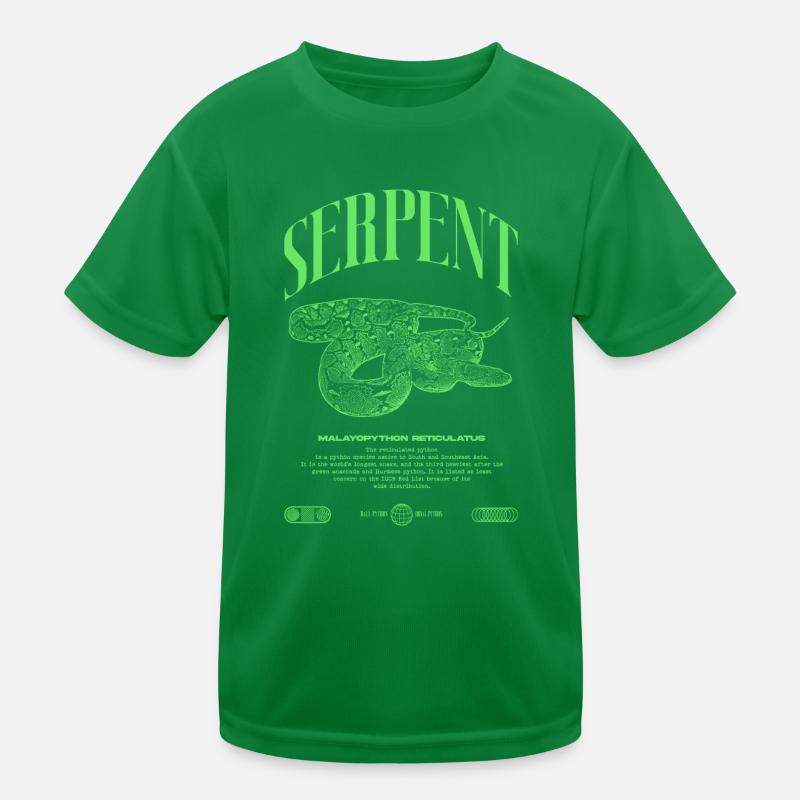 Gardien de reptiles python réticulé Streetwear T-shirt sport Enfant