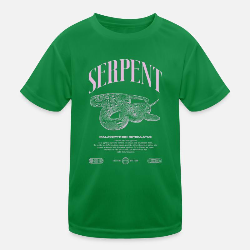 Gardien de reptiles python réticulé Streetwear T-shirt sport Enfant