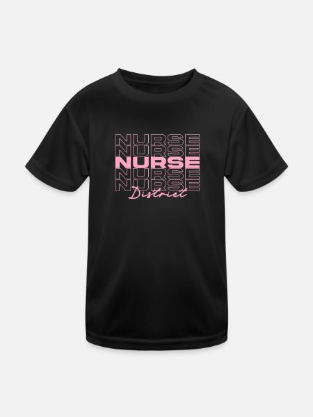Infirmière de district Infirmières médicales élégantes - T-shirt sport Enfant - noir - Devant