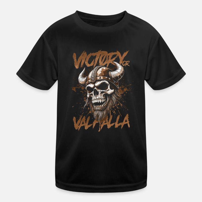 Nordischer Wikingersieg oder Walhalla Kinder Funktions-T-Shirt