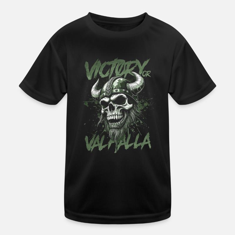 Nordischer Wikingersieg oder Walhalla Kinder Funktions-T-Shirt