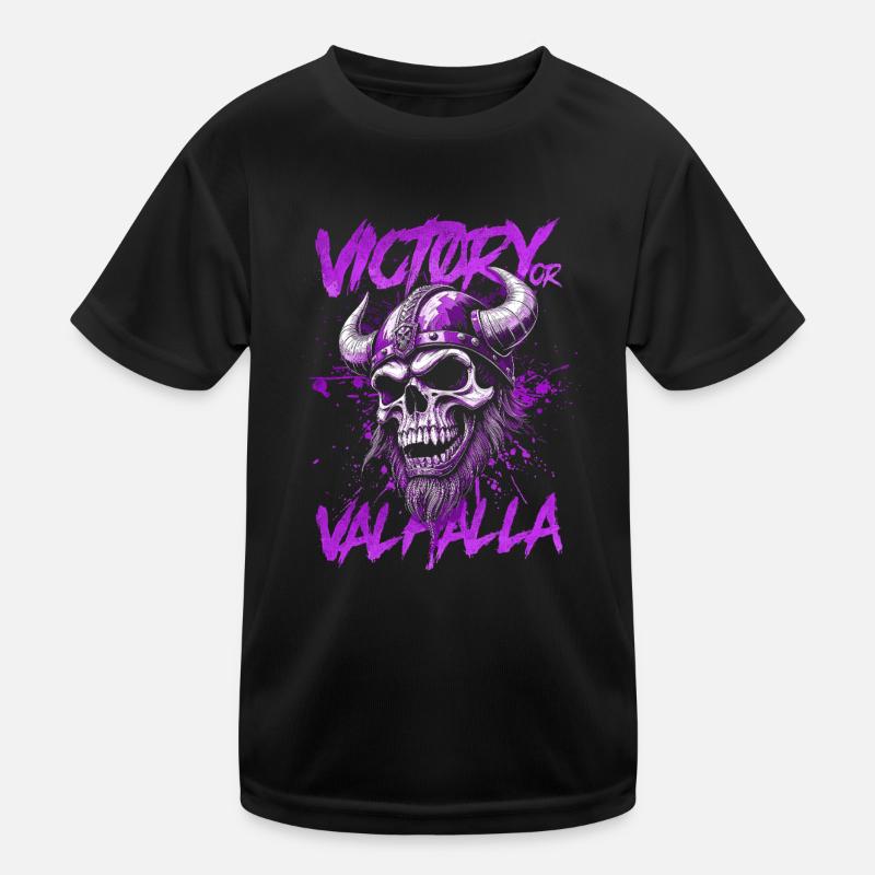 Norse Viking Victory Or Valhalla Kids Functional T-Shirt
