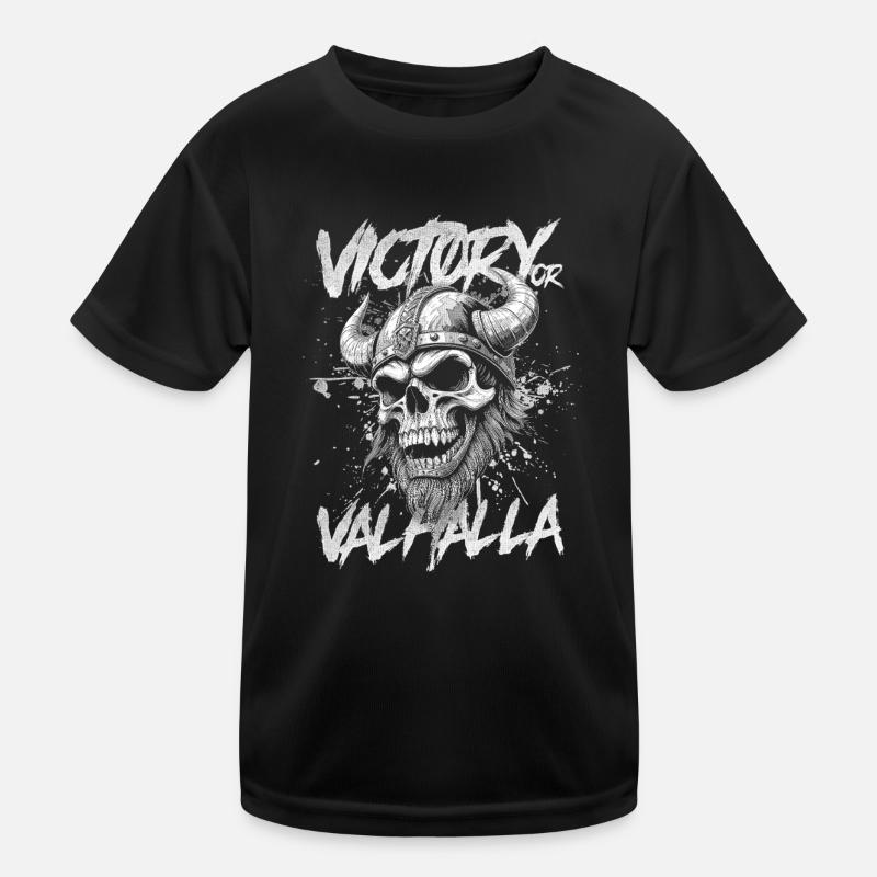 Nordischer Wikingersieg oder Walhalla Kinder Funktions-T-Shirt