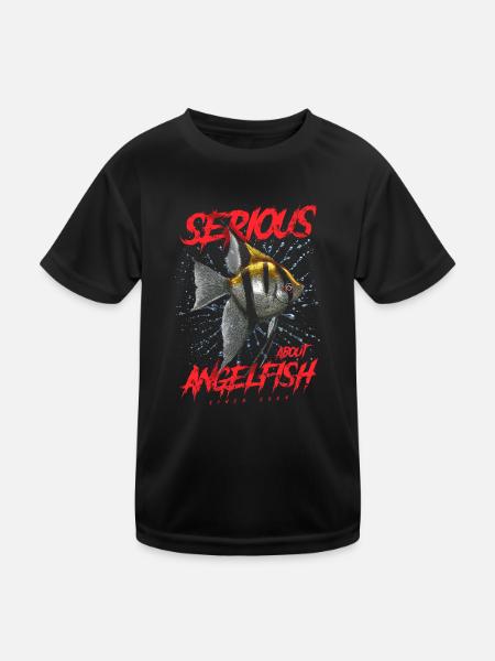 Seit 2004 ernsthaft mit Diskusfischen beschäftigt - Kinder Funktions-T-Shirt - Schwarz - Vorne