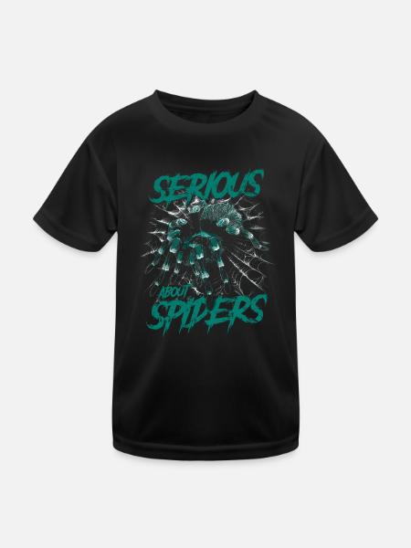 Serious About Spiders Pet Tarantula Owner - Kids Functional T-Shirt - black - Front