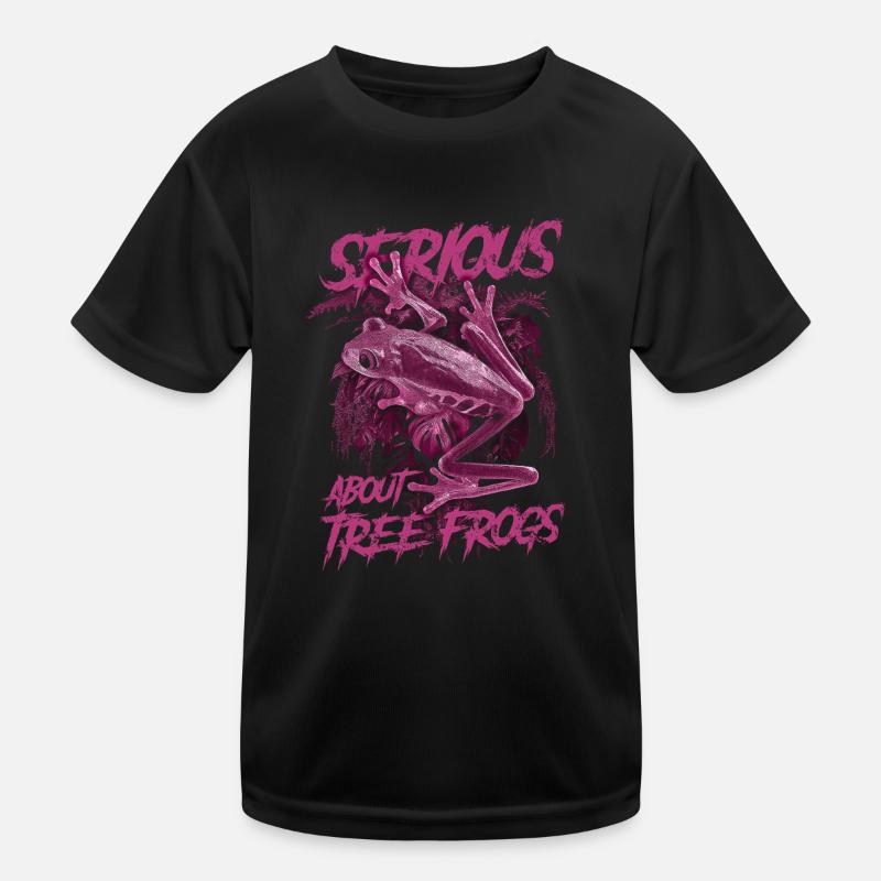 Ernsthaft über Rotaugenlaubfrösche Amphibienhalter Kinder Funktions-T-Shirt