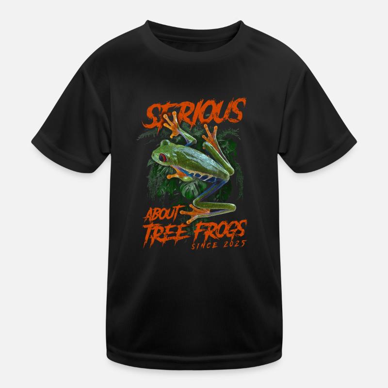Ernsthaft mit Rotaugenlaubfröschen seit 2025 Kinder Funktions-T-Shirt