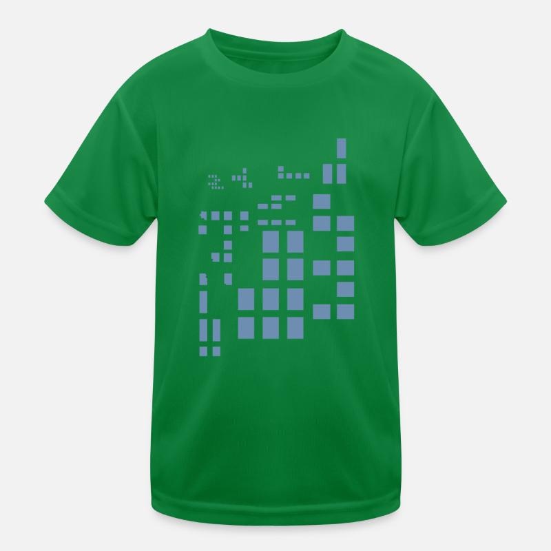 Pixel Pixelworld Abstract City Kypto Style Pattern T-shirt sport Enfant