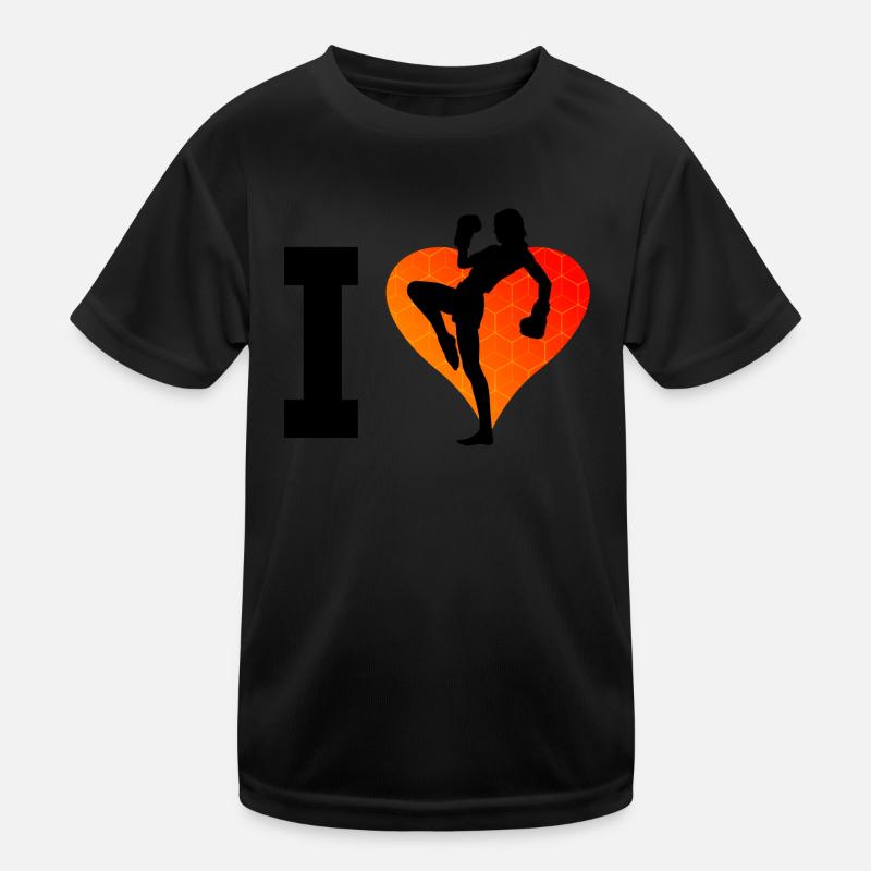 Kickbox Boxing Kickboxer Kickboxen Boxen Kinder Funktions-T-Shirt