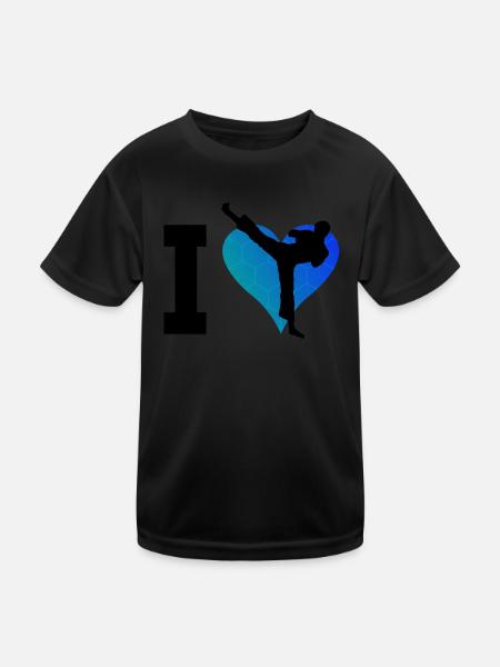 Boxe féminine Kickboxing Kickboxing Kickboxing - T-shirt sport Enfant - noir - Devant