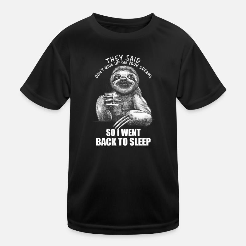 Ging wieder schlafen Sarkastische Kaffeefaultier Kinder Funktions-T-Shirt