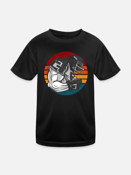 Football Américain Rétro Vintage - T-shirt sport Enfant - noir - Devant
