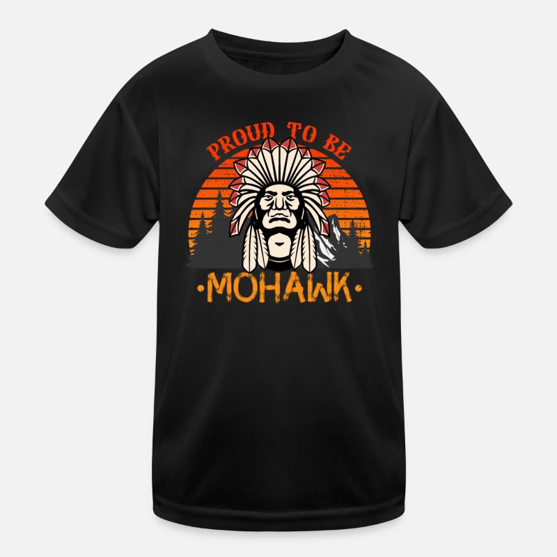 Stolz darauf, Mohawk-Indianer zu sein Kinder Funktions-T-Shirt