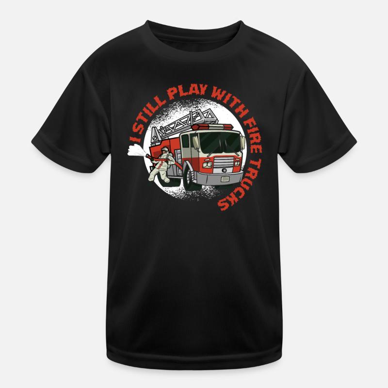 Toujours jouer Fire Trucks Fireman T-shirt sport Enfant