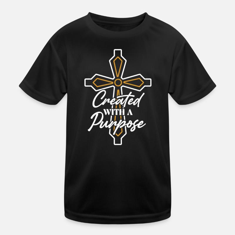 Erschaffen mit einem Zweck Bibellehrer Kinder Funktions-T-Shirt