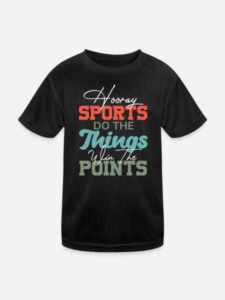 Ironic Sports Mom Hooray Sports - Kids Functional T-Shirt - black - Front