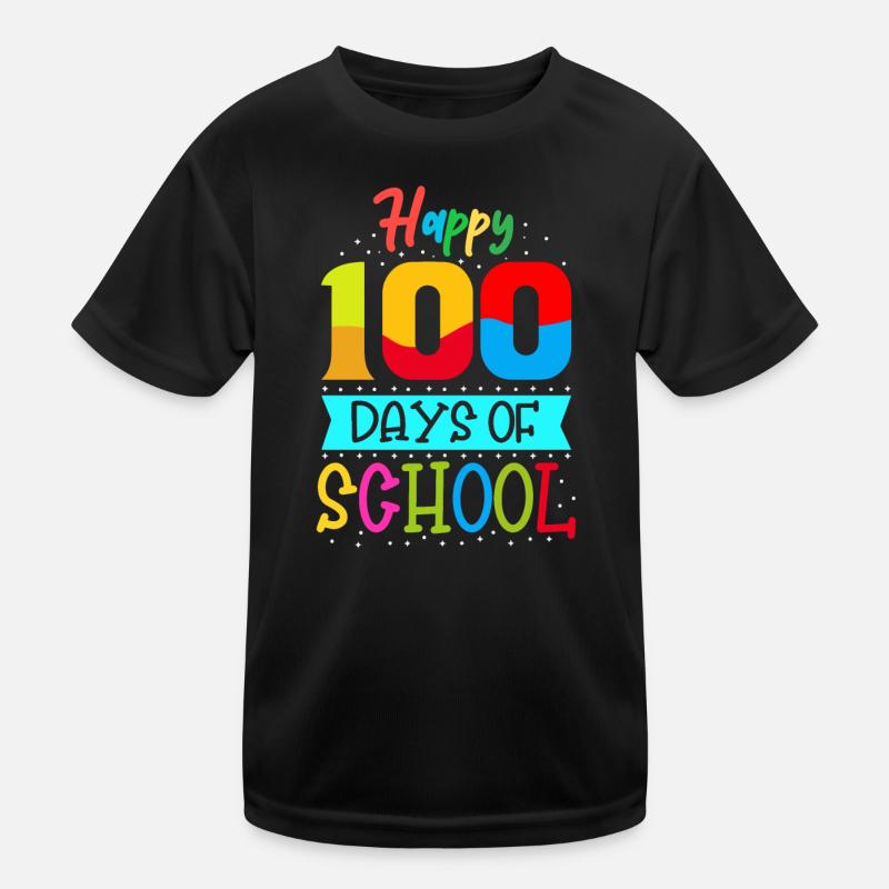 Glückliche hundert Tage Schule Kinder Funktions-T-Shirt