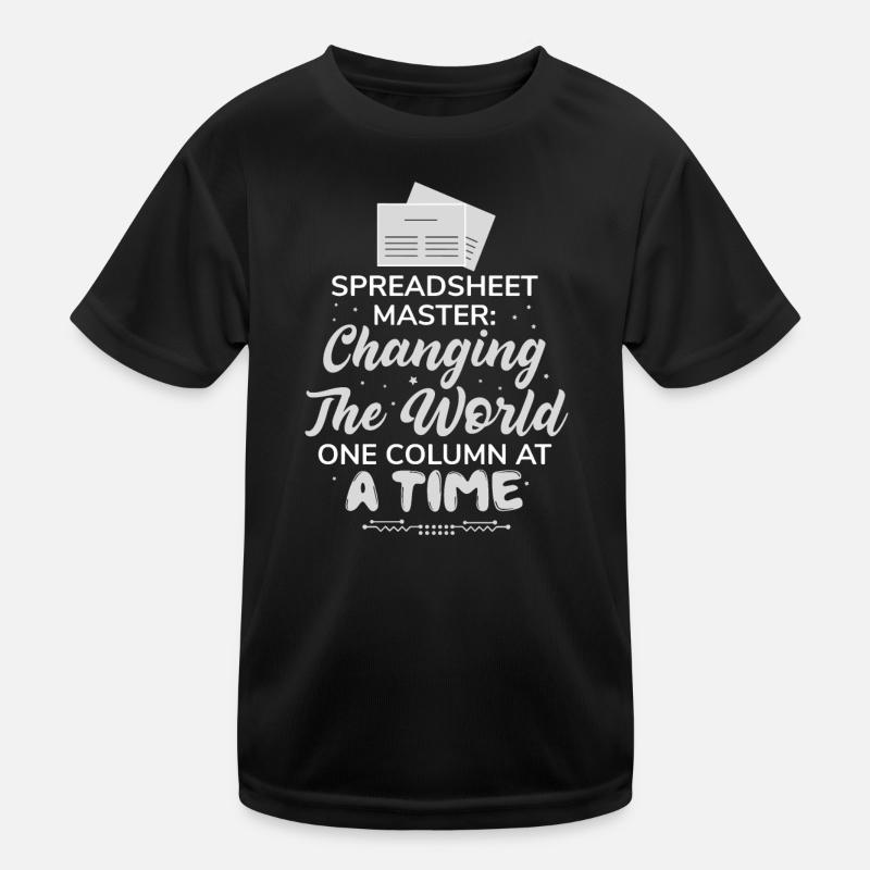 Tabellenkalkulations-Nerd-Datenanalyst Kinder Funktions-T-Shirt