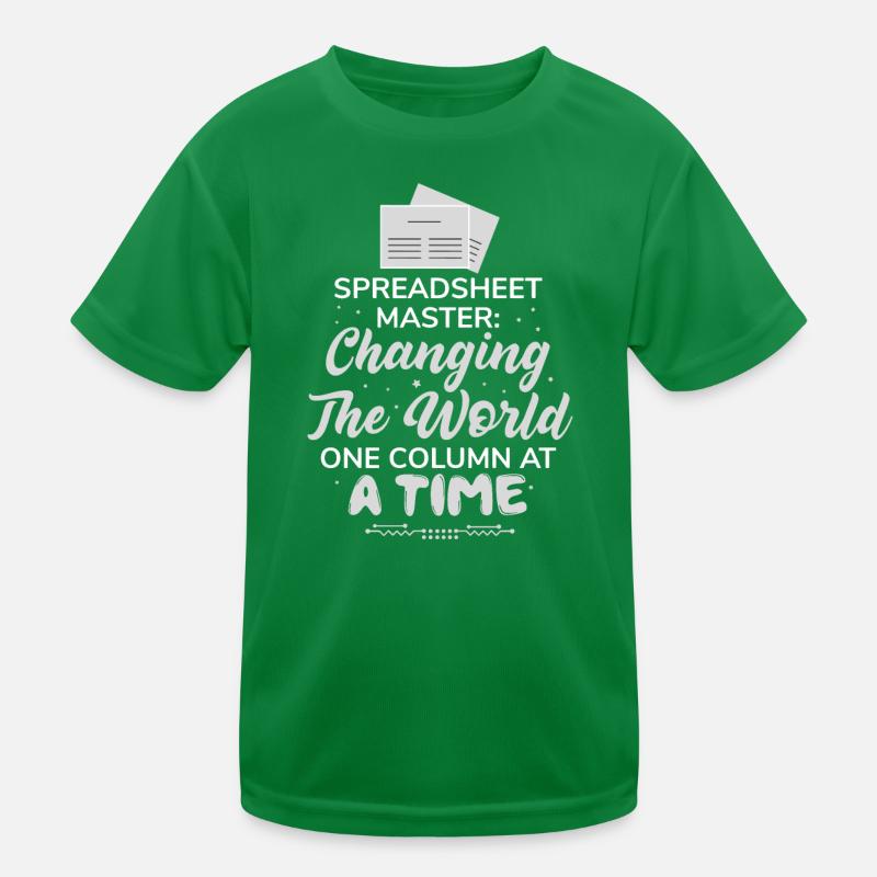 Tabellenkalkulations-Nerd-Datenanalyst Kinder Funktions-T-Shirt