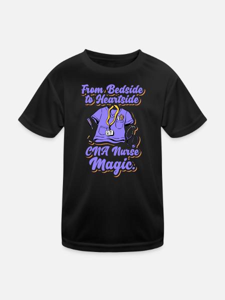 CNA Nurse Magic Certified Nurse Assistant - Kids Functional T-Shirt - black - Front