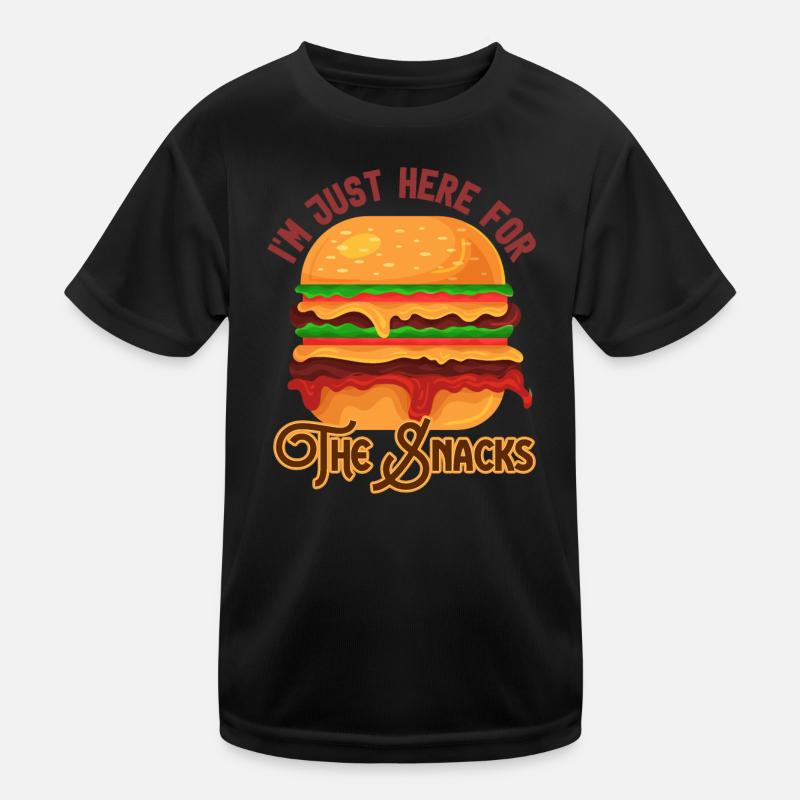 Je suis juste là pour les amateurs de restauration rapide T-shirt sport Enfant