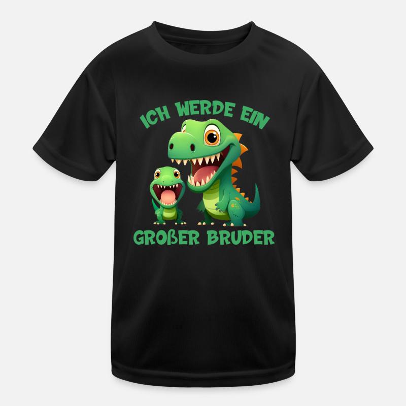 Ich werde ein großer Bruder Dinosaurier Rex Dino Kinder Funktions-T-Shirt