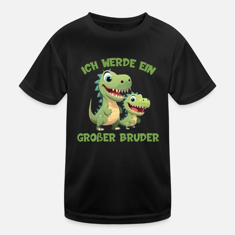 Ich werde ein großer Bruder Dinosaurier Rex Dino Kinder Funktions-T-Shirt