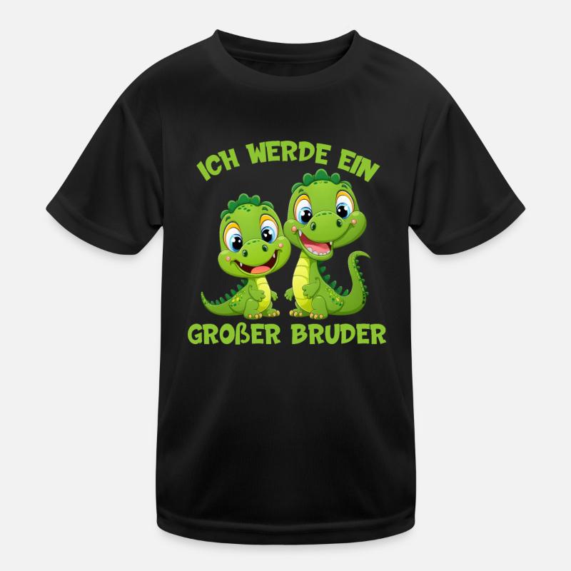 Ich werde ein großer Bruder Dinosaurier Rex Dino Kinder Funktions-T-Shirt