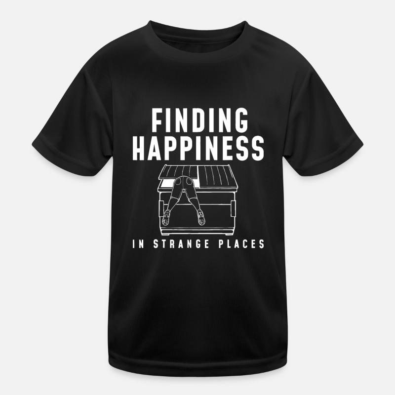 Happiness Funny Dumpster Diving Kids Functional T-Shirt