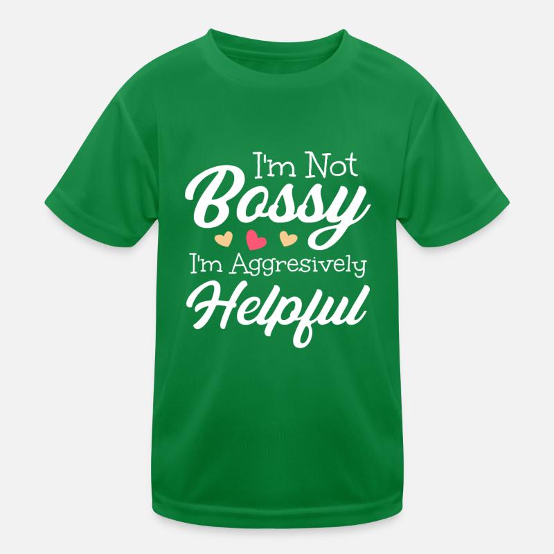 Chef, ich bin nicht herrisch, ich bin aggressiv hilfsbereit Kinder Funktions-T-Shirt