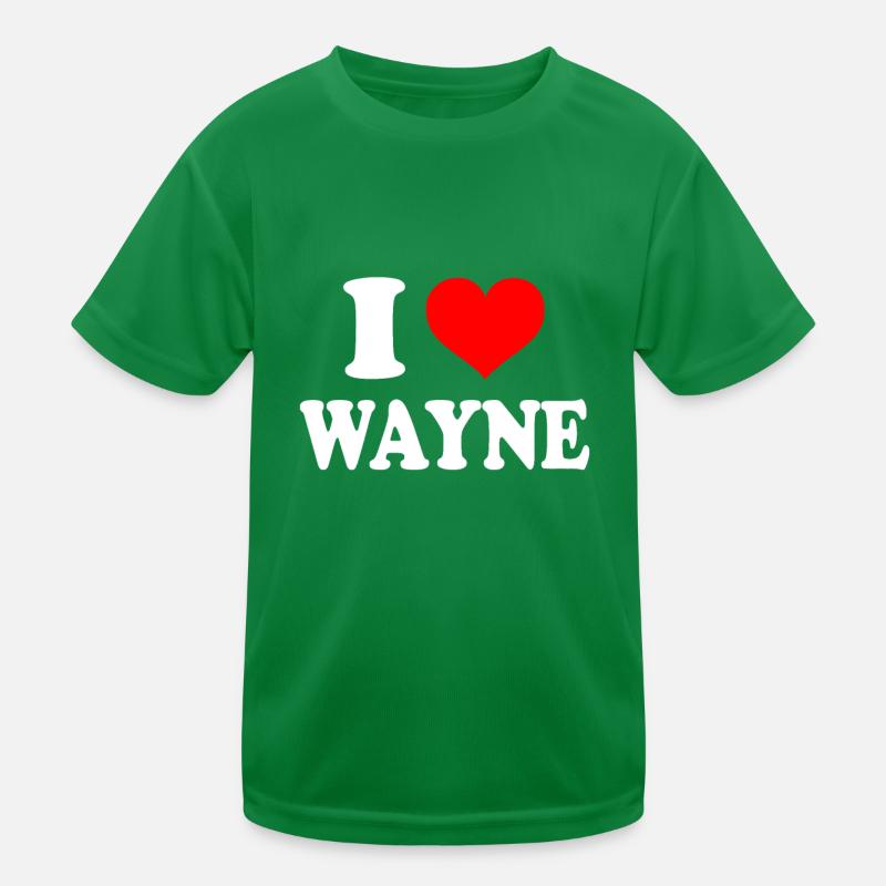 Wayne - Ich Herz Wayne - Ich liebe Wayne Kinder Funktions-T-Shirt